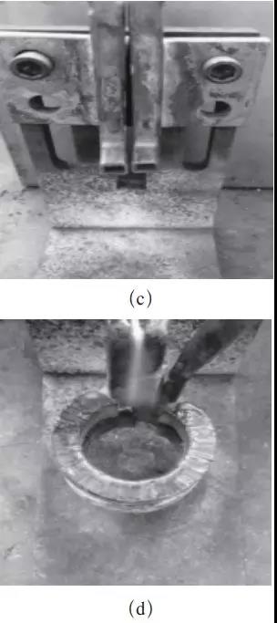 图13 外法兰感应器焊装过程