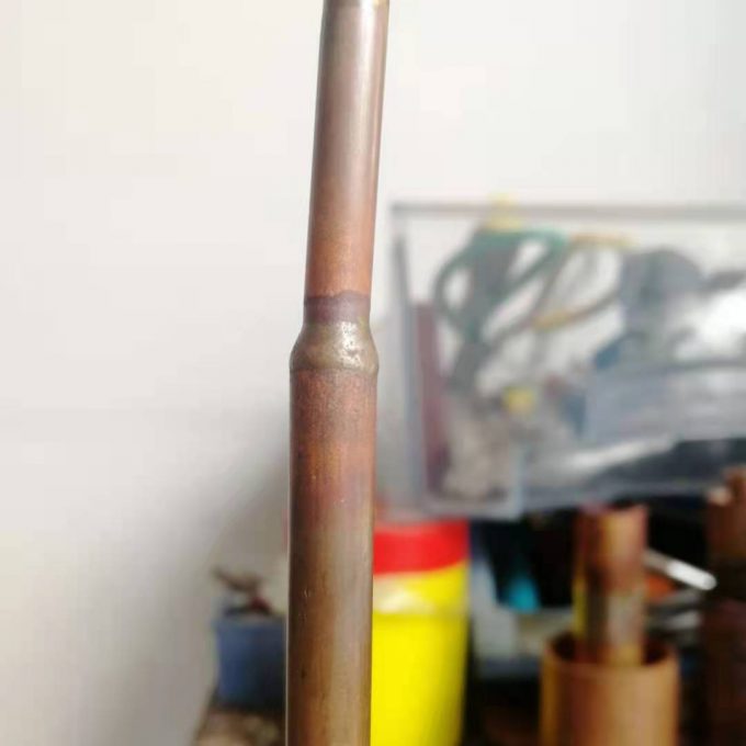 关于手持式高频焊机焊铜管时氧化皮和堆焊效果分析
